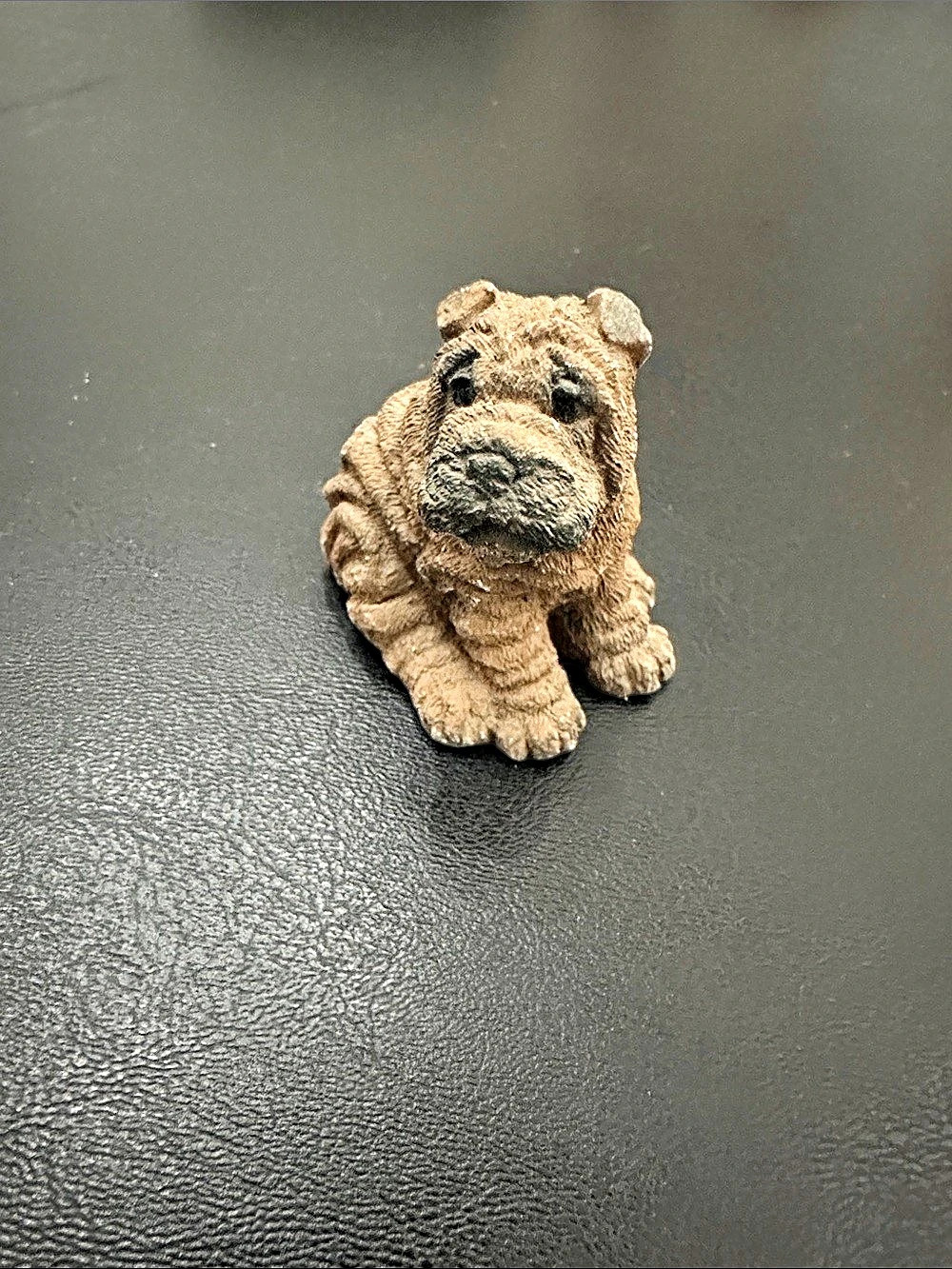 VTG 86 Stone Critters Shar Pei Figurine Sitting Wrinkled Puppy Dog Statue SC-214